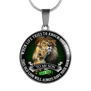 To My Son: This Old Lion Will Always - Pendant