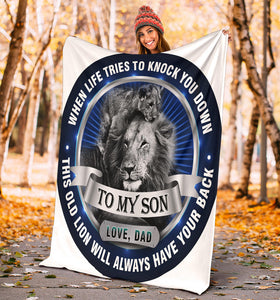 Old Lion Will Always Have Your Back: Premium Blanket